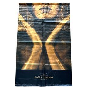 Moet Chandon Banner Champagne Wall Hanging Flag 37x23 Man Cave Wine Bar Cellar